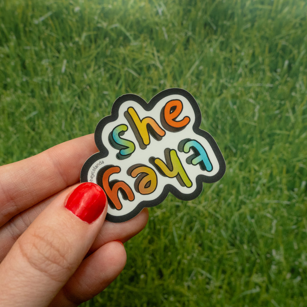 They/She Pronoun Sticker