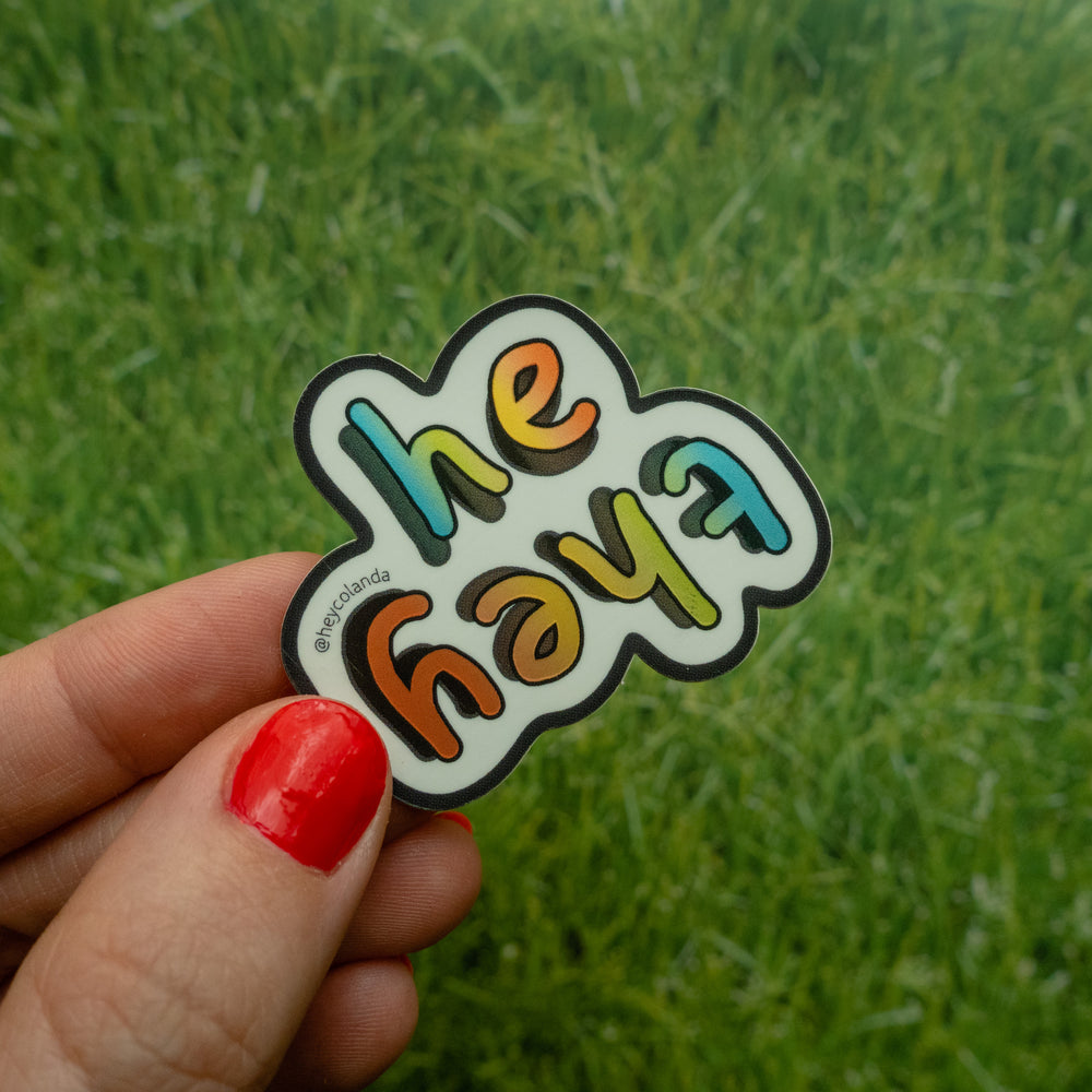 They/He Pronoun Sticker