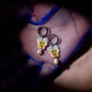 Pansy & Pearl Earrings